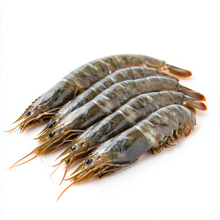 fresh prawns isolated on white background - aiの写真素材