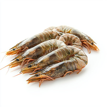 fresh prawns isolated on white background - aiの写真素材