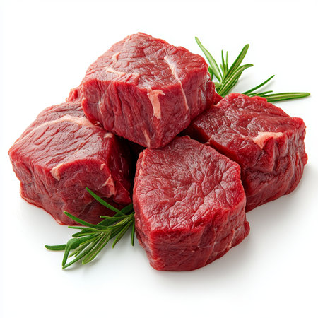 fresh beef meat isolated on white background - aiの写真素材