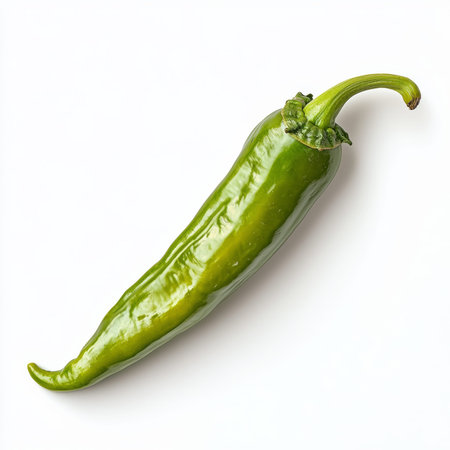 green pepper isolated on white background - ai