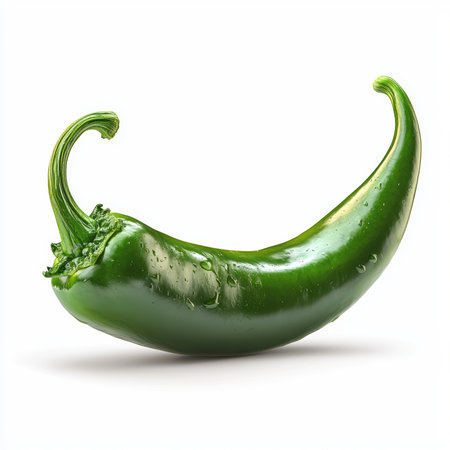 green pepper isolated on white background - aiの写真素材