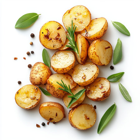 potato isolated on white backgroundの写真素材