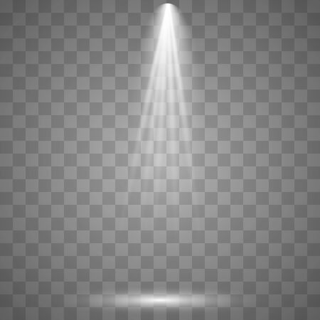 Scene illumination collection, transparent effects. Bright lighting with spotlights.のイラスト素材