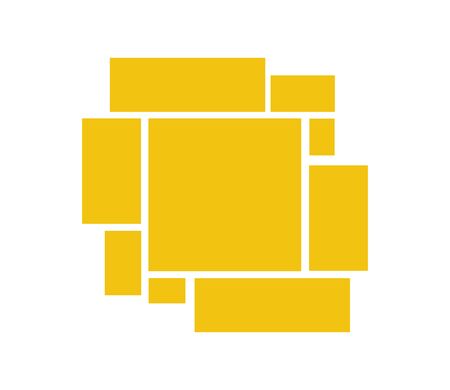 Vector frame for photos and pictures, photo collage, photo puzzle. Templates collage frames for photo or illustration. Vector Mood Board Branding Presentation.のイラスト素材