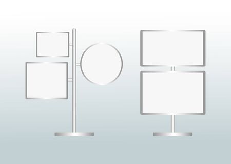 Set of Light boxes template. Advertising promotion, signboard and announcement lightbox screen.のイラスト素材