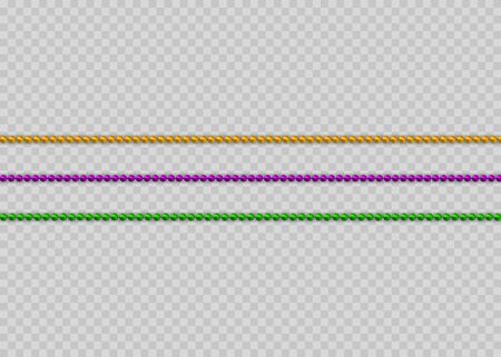 Multicolored beads on a white background. Beautiful chain of different colors. のイラスト素材