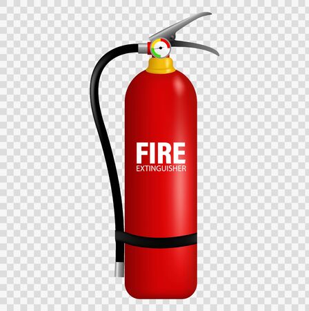 Realistic Fire Extinguisher for extinguishing a fire. ensuring safety and protection against fire extinguishing.のイラスト素材