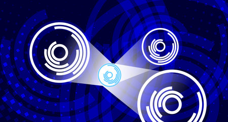 Abstract background. Light effect. Technology innovation, information-technology, digital-technology. For cover, poster, banner. Vector illustration EPS10のイラスト素材
