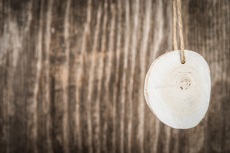 Handmade Christmas decoration and space for textの写真素材