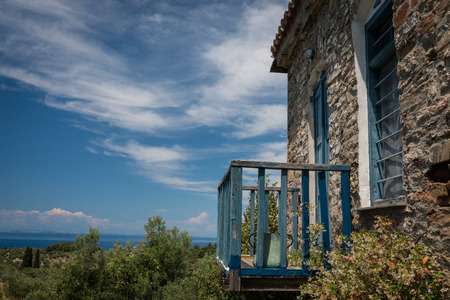 Traditional mediterranean stone houseの写真素材