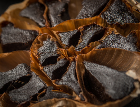 Close up of roasted garlicの写真素材
