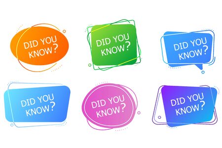 Did You Know Label banner sticker with speech bubble.のイラスト素材
