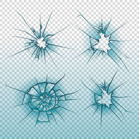 Broken glass, cracks on glass.のイラスト素材