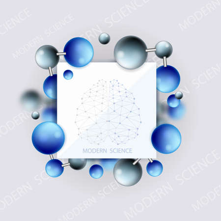3d frame from a molecule. Abstract design, anatomy. Geometric structure of the molecule. Vector illustrationのイラスト素材