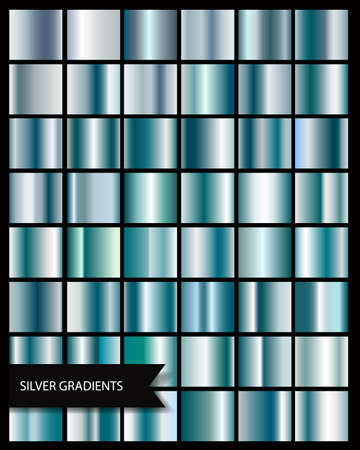Silver gradient elegant metallic shiny grey, medals gradients. Realistic abstract design seamless pattern. Vector illustrationのイラスト素材