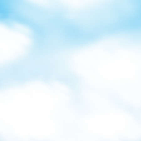 Background with sky. Watercolor clouds and watercolors sky background. Wonderful clouds against the blue sky. Abstract watercolor sky for spring, summer. Vector illustrationのイラスト素材