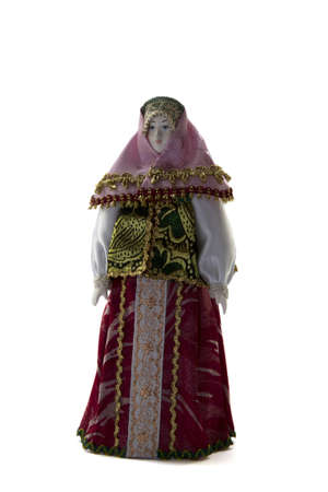 doll in national costume on a white background  View - 2 3 to the left の写真素材