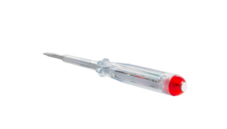 Screwdriver - tester on a white background (Isolated)の写真素材