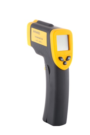infrared thermometer on a white background, isolated objectの写真素材
