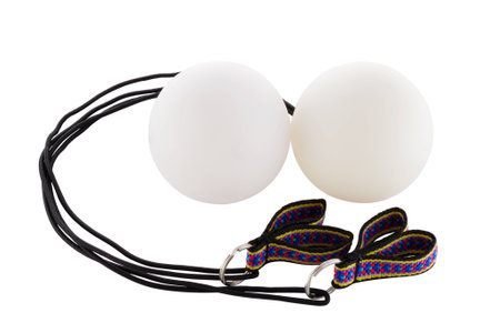 poi - equipment for juggling on a white backgroundの写真素材