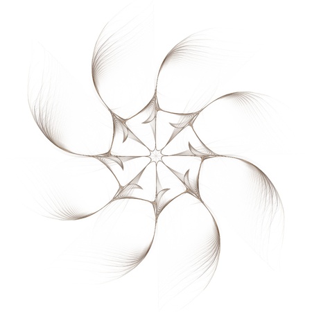 Fractal - eight-pointed abstract shape on a white backgroundの写真素材