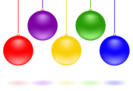 Christmas decorations - spheres on a white backgroundのイラスト素材