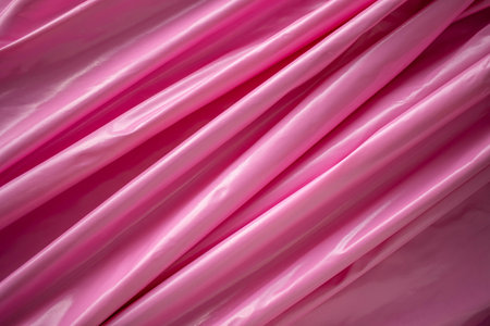 pink satin fabric texture as background, closeup of photoの写真素材