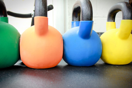Kettlebells 4 colorsの写真素材