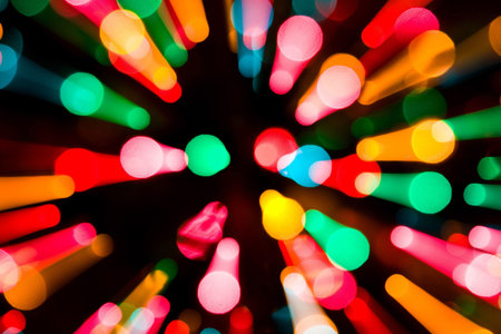 Abstract Christmas Lightsの写真素材