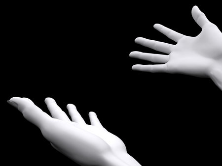 3d  showing gesticulationの写真素材