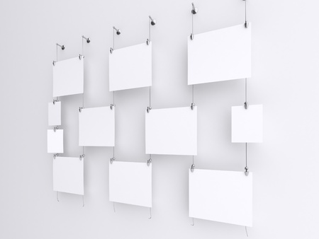 3d empty papersの写真素材