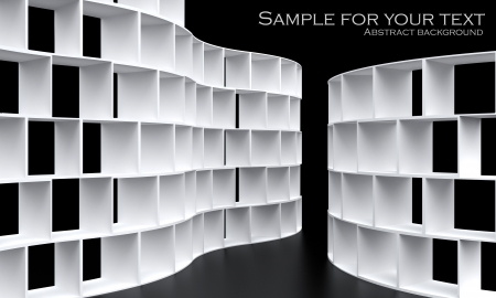 3d abstract interior black and whiteの写真素材