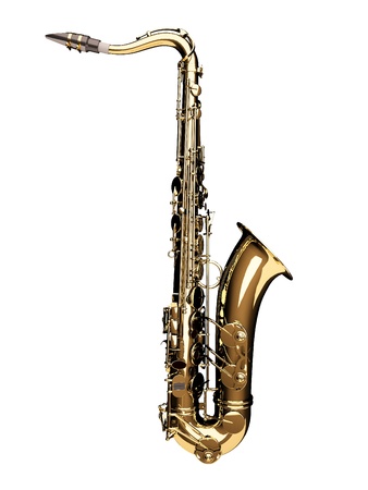 3d saxophoneの写真素材