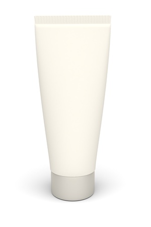 3d isolated plastic tube on the white backgrundの写真素材