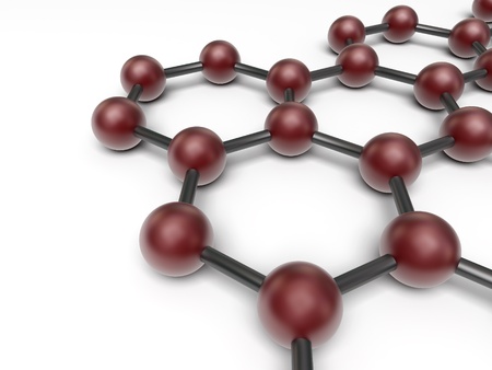 3d nano structure on the white backgroundの写真素材