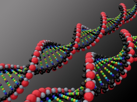 3d dna on the gradient backgroundの写真素材