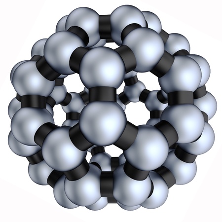 3d nano sphere on the white backgroundの写真素材