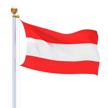 vawing Austria 3d isolated flagの写真素材