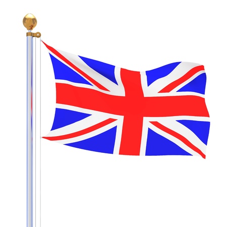 isolated United Kingdom waving flagの写真素材
