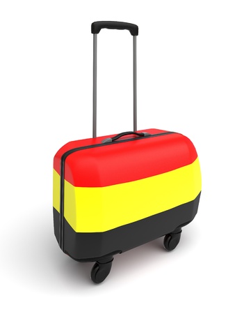 Isolated suitcase whith Germany flagの写真素材