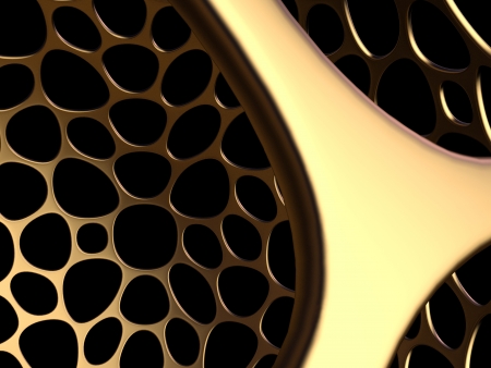 golden structure on the black backgroundの写真素材