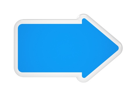 3d blank arrow on a white backgroundの写真素材