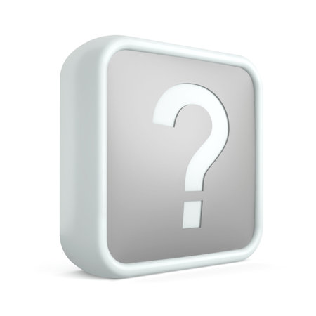 Help 3d icon on a white background