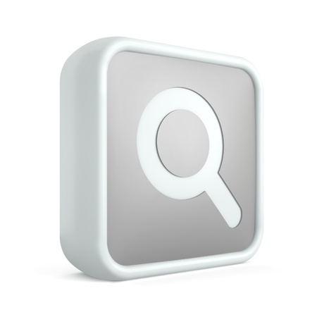3d search internet icon on a white backgroundの写真素材