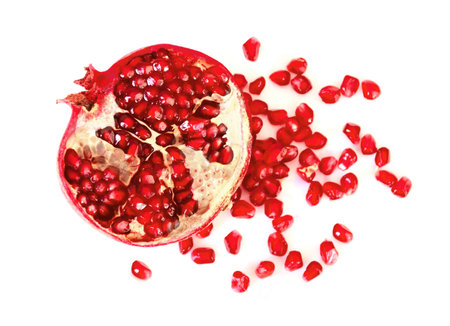 Pomegranate fruit healthy eating vitamine on a white background