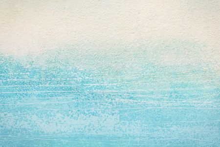 Old blue textured blank art wall backgroundの写真素材