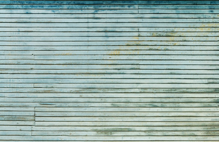 Wall panel plank old wood horizontal blue material backgroundの写真素材