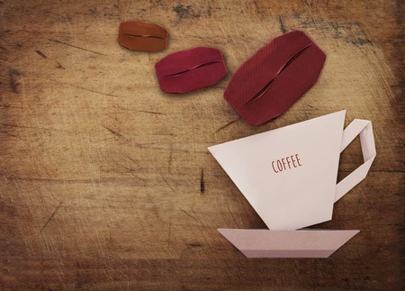 Origami of coffeeの写真素材