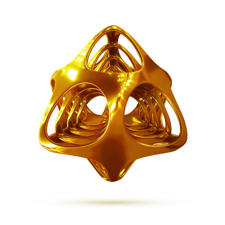 illustration of golden futuristic objectの写真素材