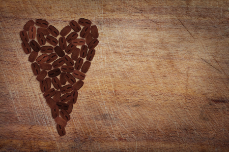 Coffee origami beans heartの写真素材
